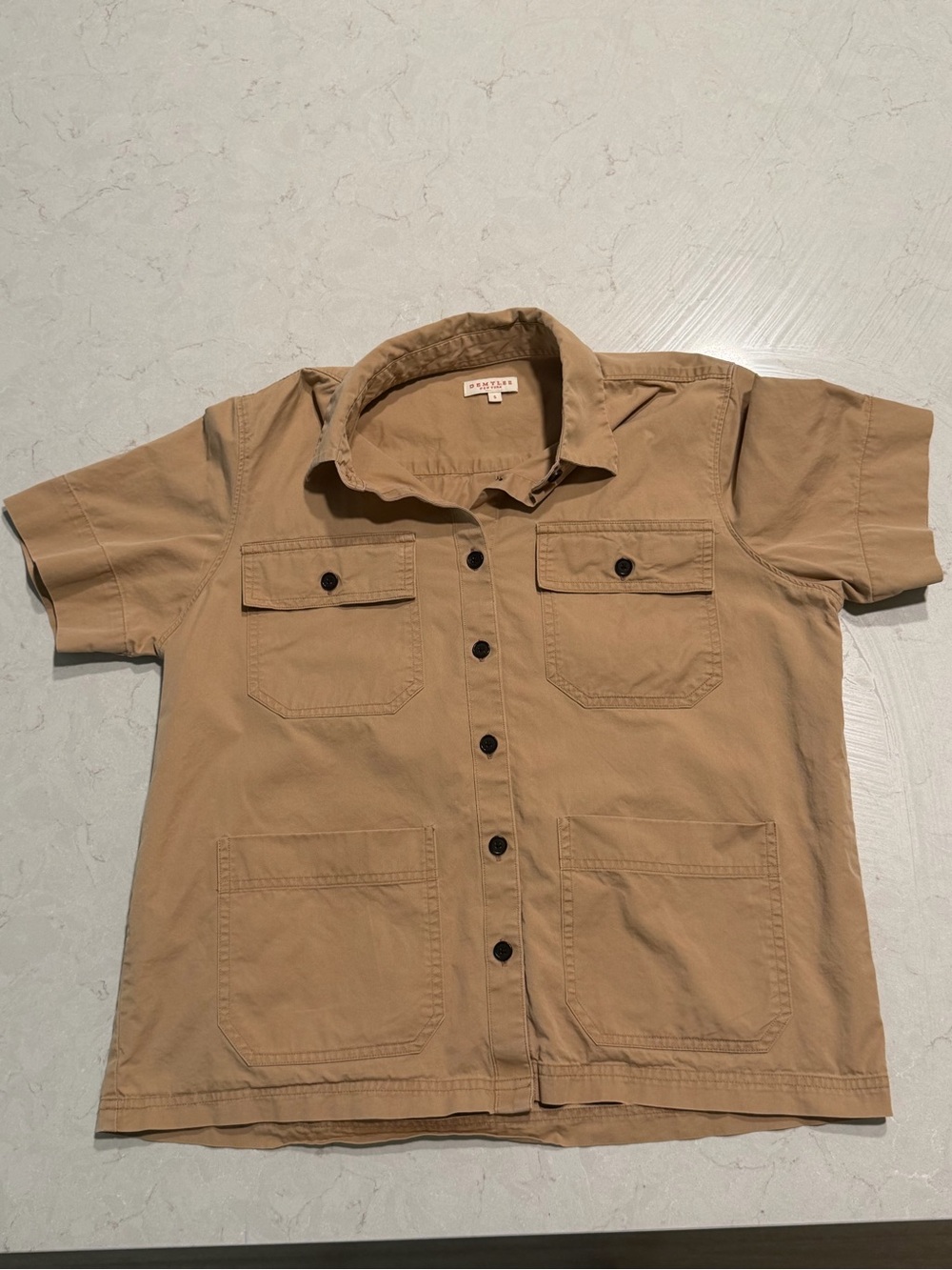 DEMYLEE New York Women’s Tan Utility Button-Up Shirt